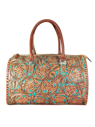 hand tooled duffel