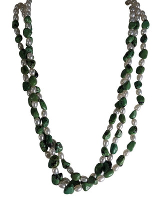 pearl gaspiate triple strand necklace