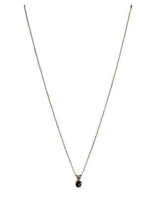 R 10k Gold Necklace Aquamarine Earring Set