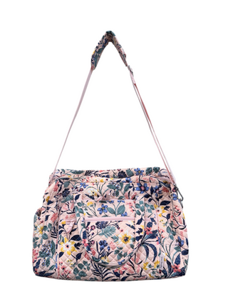 Quilted Duffle with front pockets Flower Print
