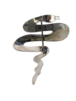 R sterling Mexican snake pin