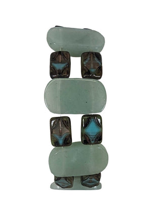 R stone & Czech glass bracelet