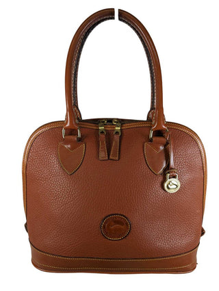 R leather dome satchel