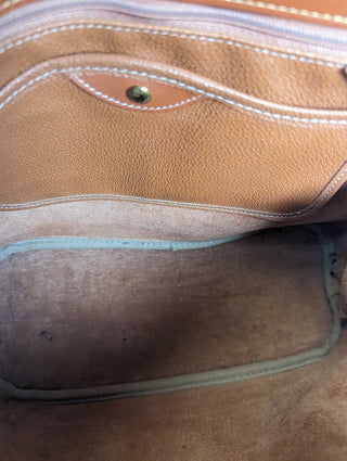 R leather dome satchel