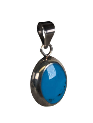 R sterling stone pendant