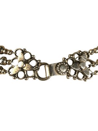 Sterling multi stone bead cluster necklace