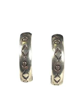 SS Stamped Hoop Earrings