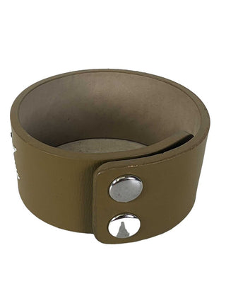 R Faux Leather Wrist Band