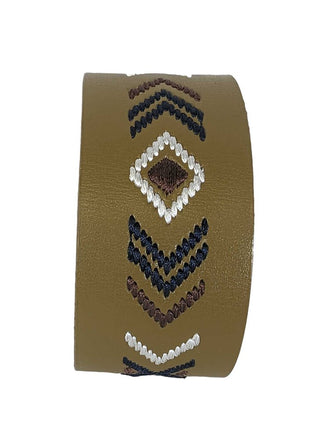 R Faux Leather Wrist Band