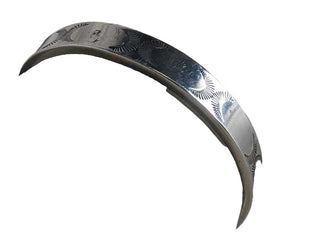 R sterling etched cuff signed AM