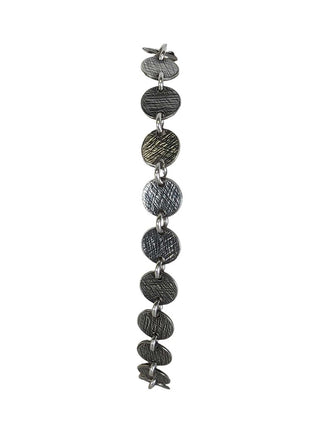 R sterling disc bracelet signed AM