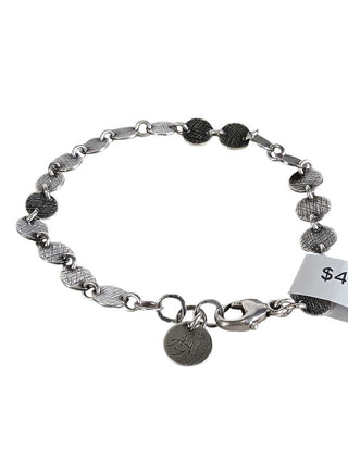 R sterling disc bracelet signed AM