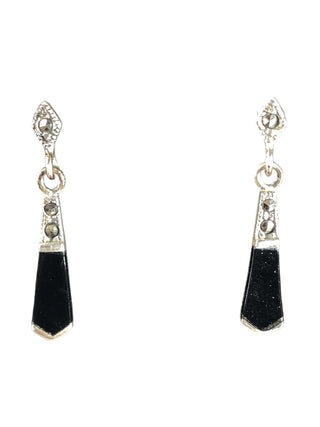 Sterling marcasite/stone earrings