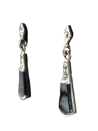 Sterling marcasite/stone earrings