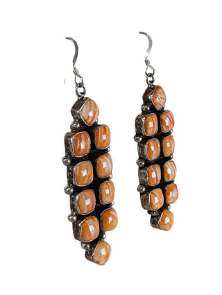 R sterling orange spiny oyster earrings retail $660