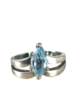 Sterling marquis stone ring