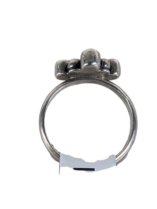 R sterling garnet ring