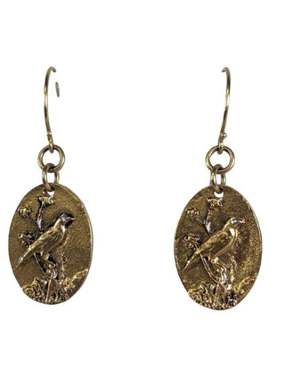 R gold over bronze crystal bird earrings retails $150