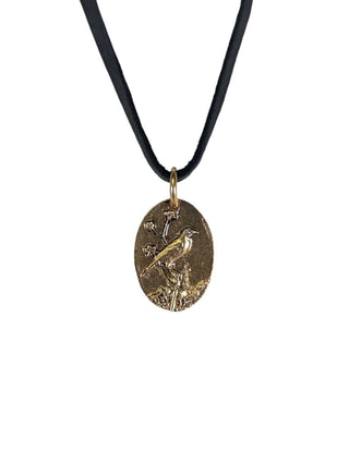 R gold over bronze crystal bird pendant necklace retails $150