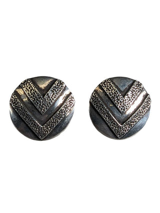 R sterling circle earrings