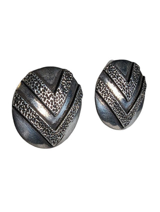 R sterling circle earrings