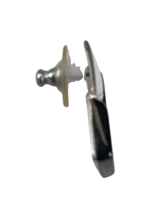R sterling onyx earrings