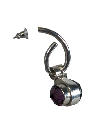 R sterling stone interchangeable earrings