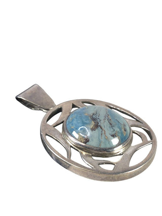 SS Oval Stone Pendant