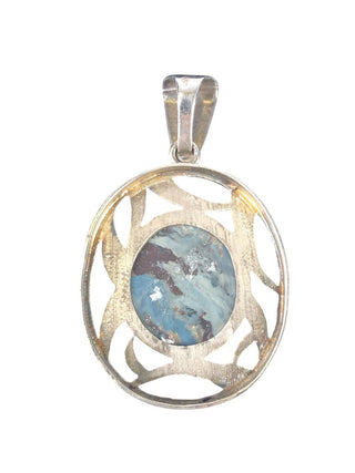 SS Oval Stone Pendant