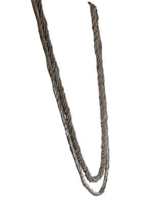 R liquid silver twisted necklace