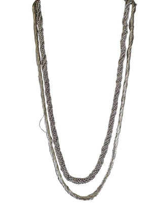 R liquid silver twisted necklace