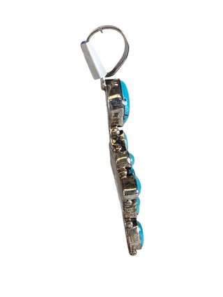 R sterling turquoise cluster pendant