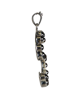 R sterling stone letter S pendant