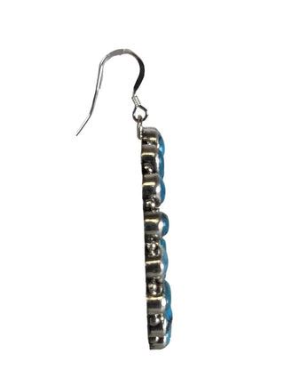 R sterling turquoise circle earrings