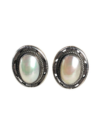 SS MOP Oval Earrings