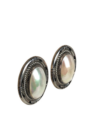 SS MOP Oval Earrings