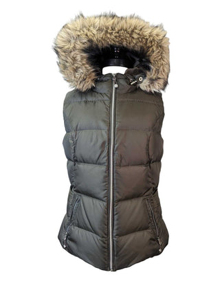 R Puffer Vest w/Faux Fur