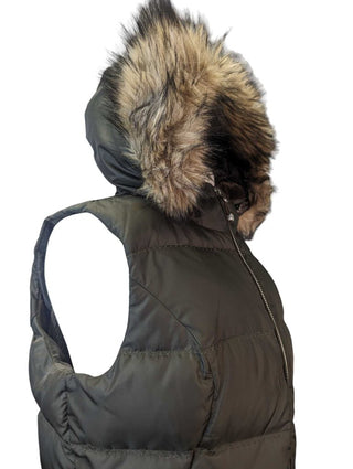 R Puffer Vest w/Faux Fur