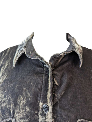 R Velvet Button Up