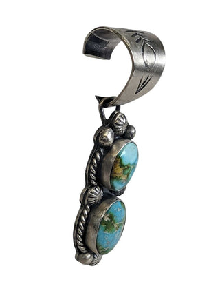 R sterling Sonoran Gold turquoise pendant signed BJA