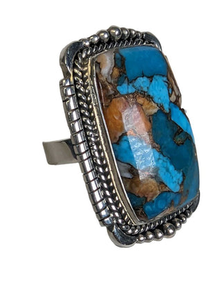 R sterling composite ring