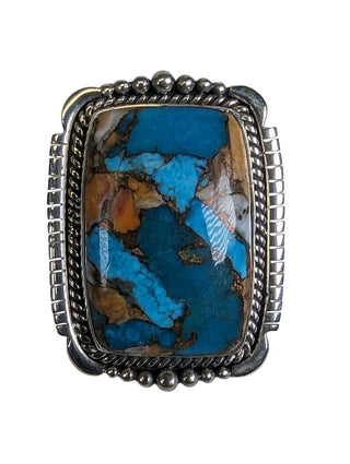 R sterling composite ring