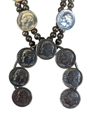 nickel silver dime squash blossom