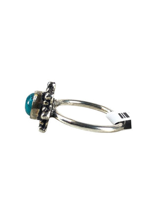 Sterling round stone ring