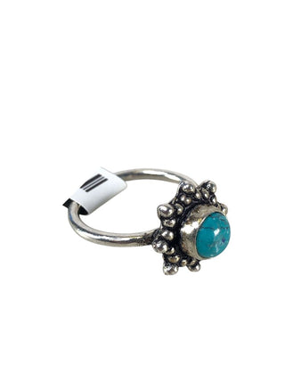 Sterling round stone ring