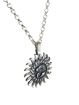 Sterling sun necklace