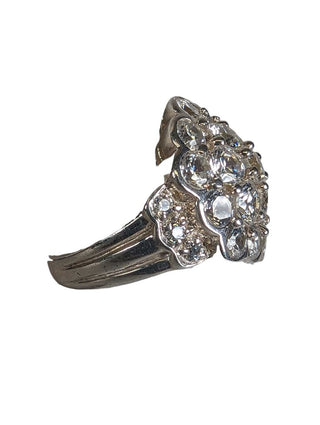 R sterling cz ring