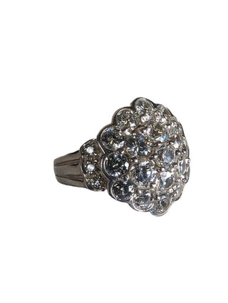 R sterling cz ring