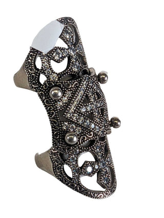 R sterling cz ring