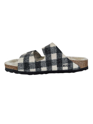 Shearling Plaid Sandal